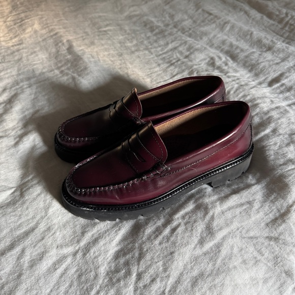 G.H. Bass Chunky Weejuns Loafers 6.5 Burgundy - Picture 3 of 9